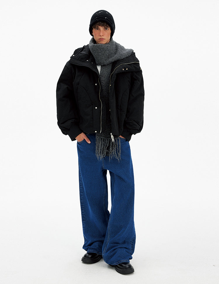 Hooded Deconstructed Down Jacket