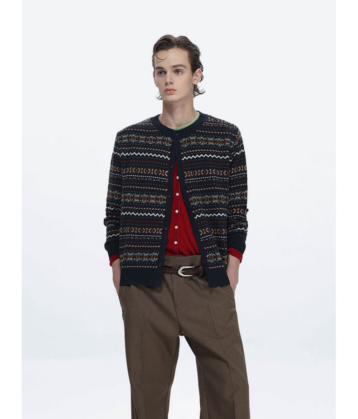 Short-Length Waist-Cinched Cardigan