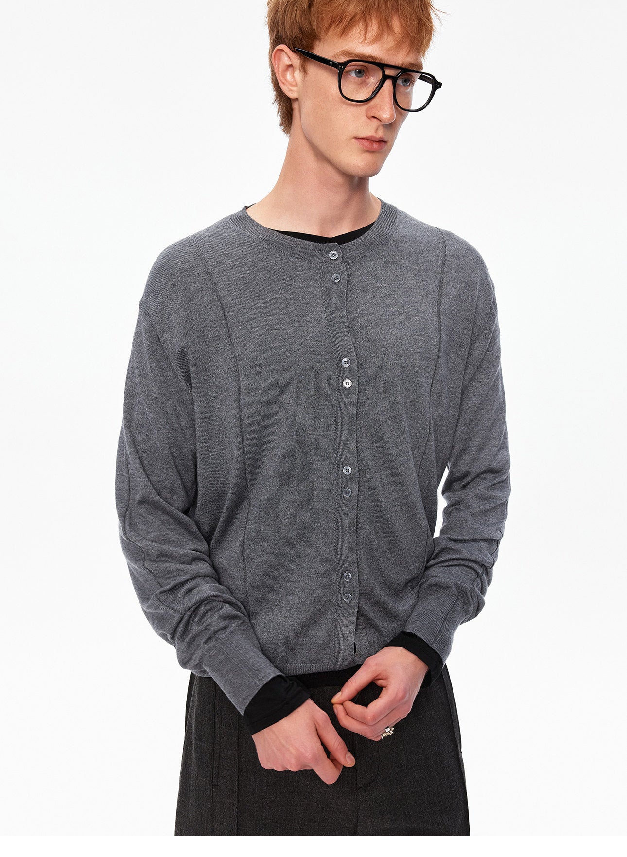 Mulberry Silk-Blend Knit Cardigan