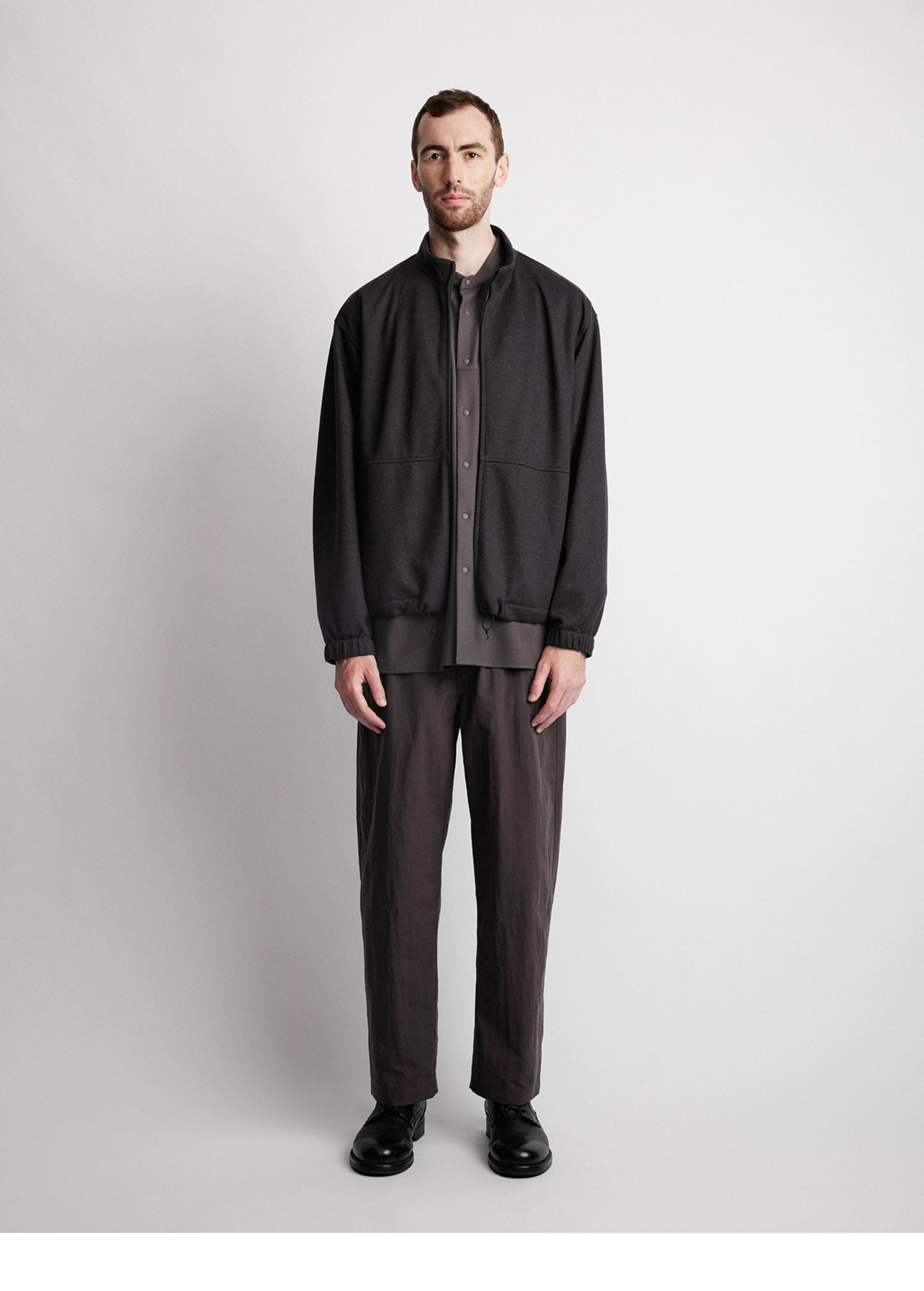 Wool Blend Zipper Jacket