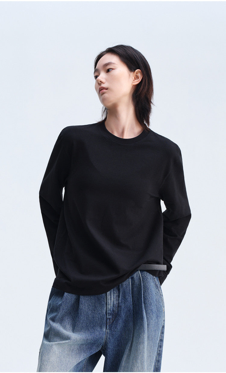 Stretch Knit Crew Neck T-Shirt