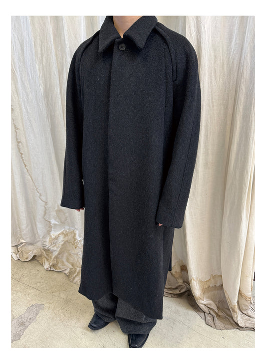 Raglan Sleeve Wool Long Coat