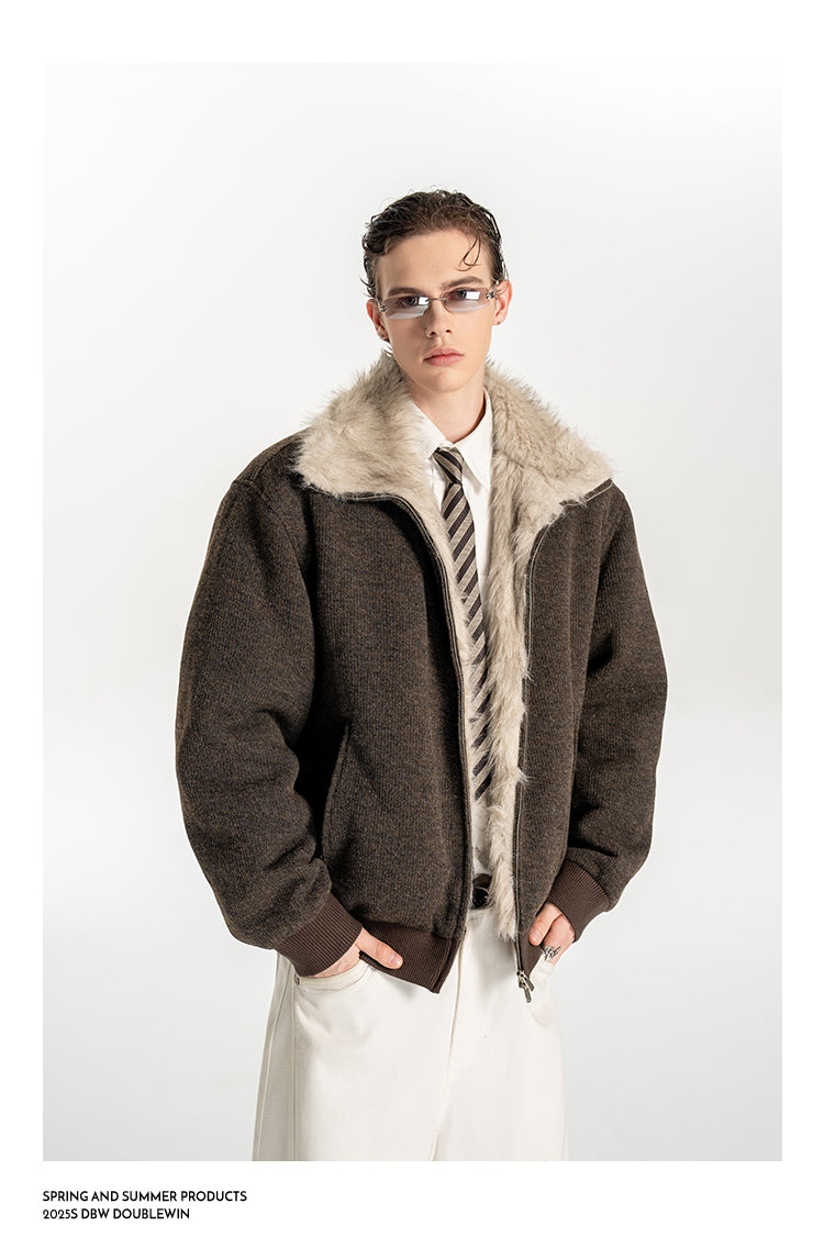 Thick Wool Knit Cardigan