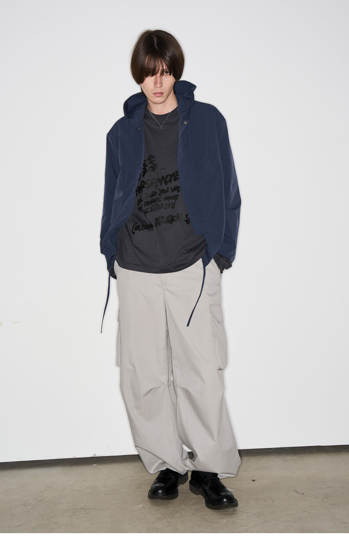 Metal Snap Button Coach Jacket with Hood