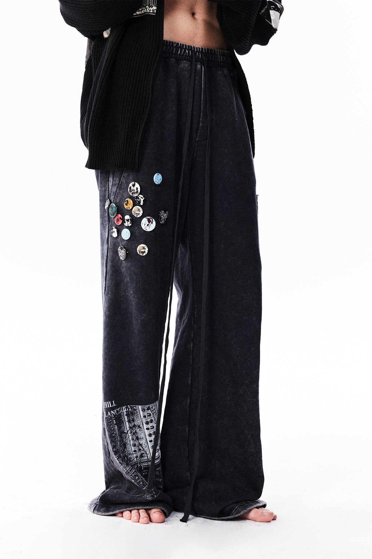 Badge Patch Washed Sweatpants