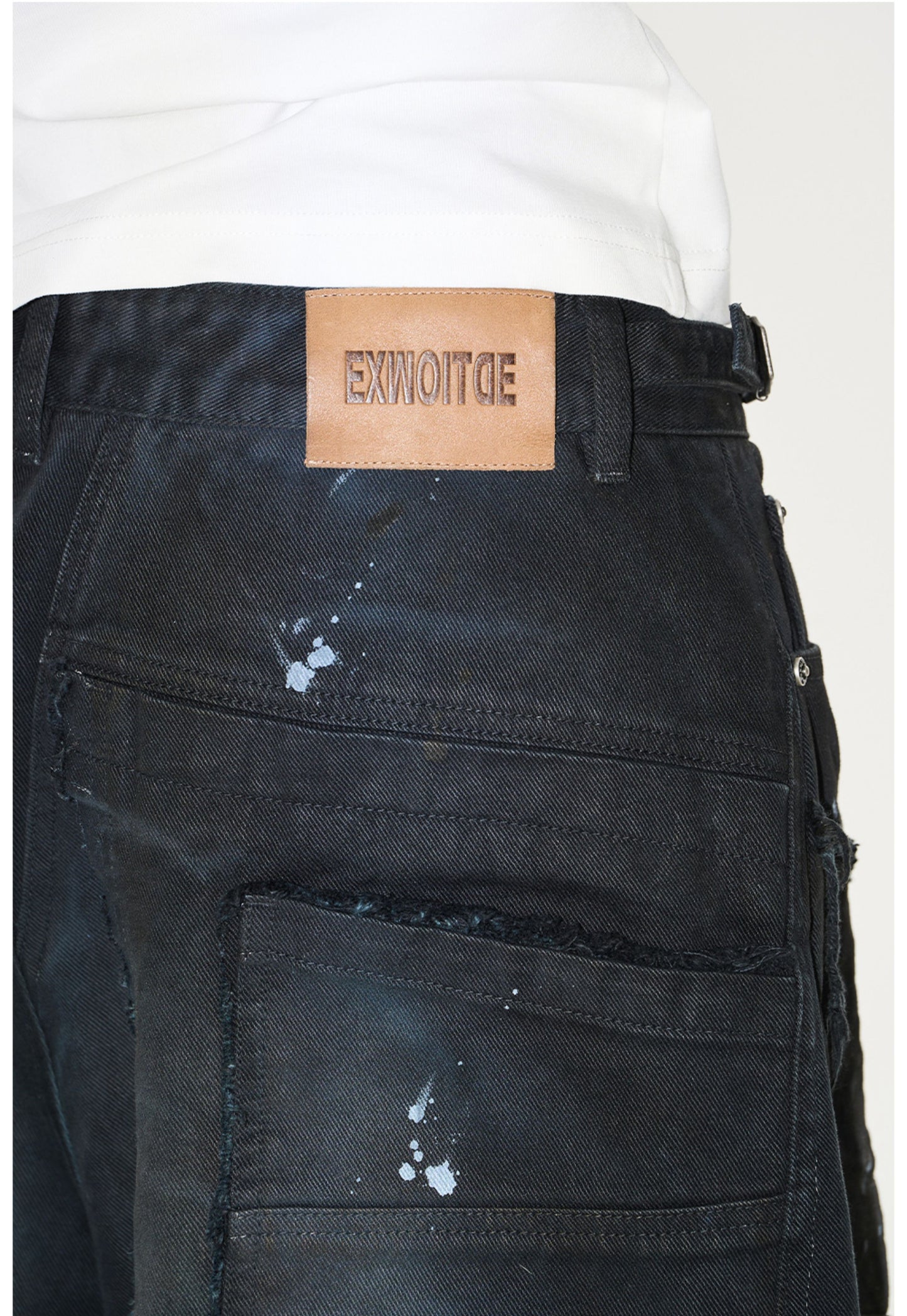 Ink Splash Denim Pants