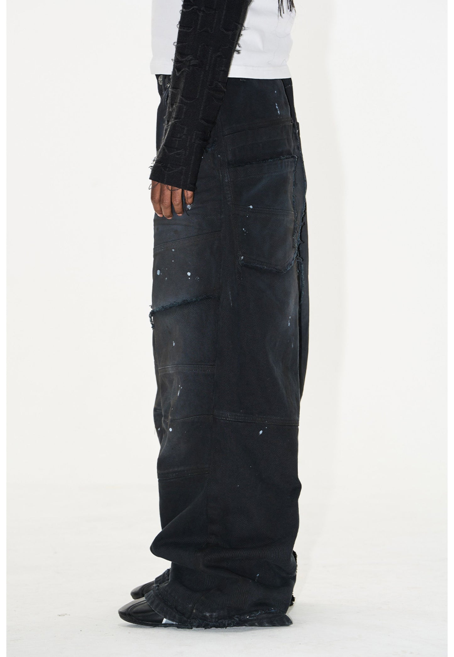 Ink Splash Denim Pants