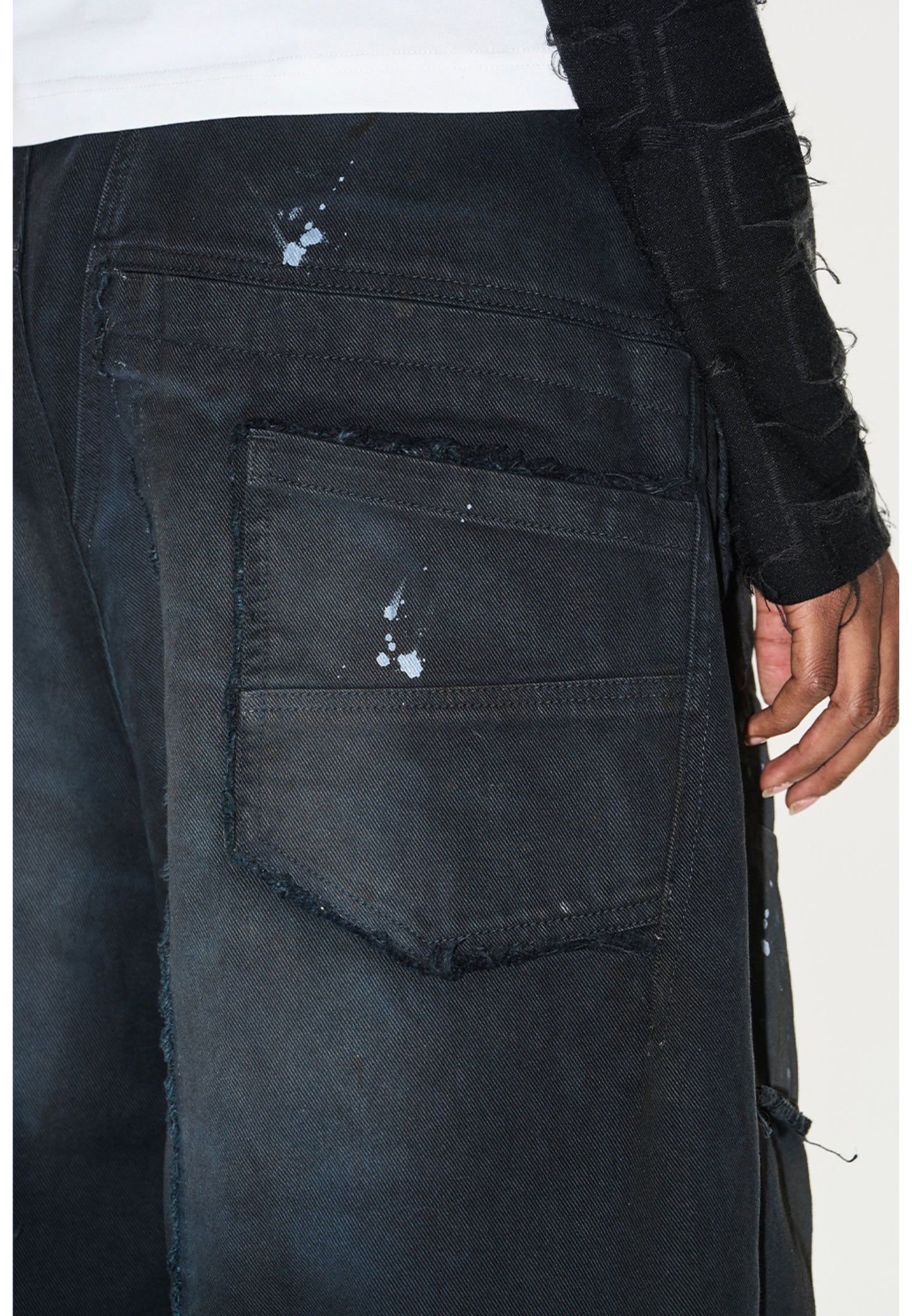 Ink Splash Denim Pants