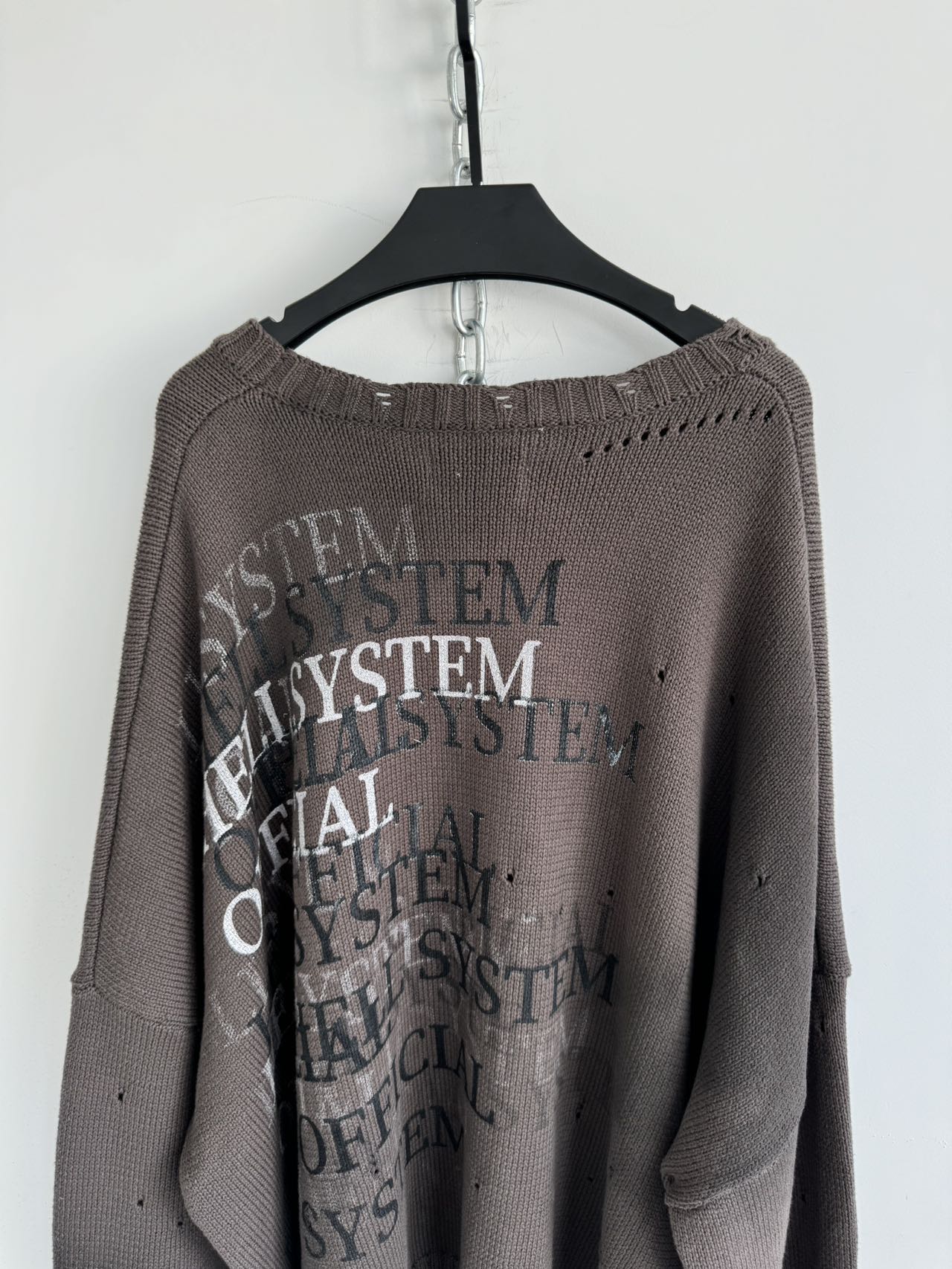 Damaged loose printed sweater