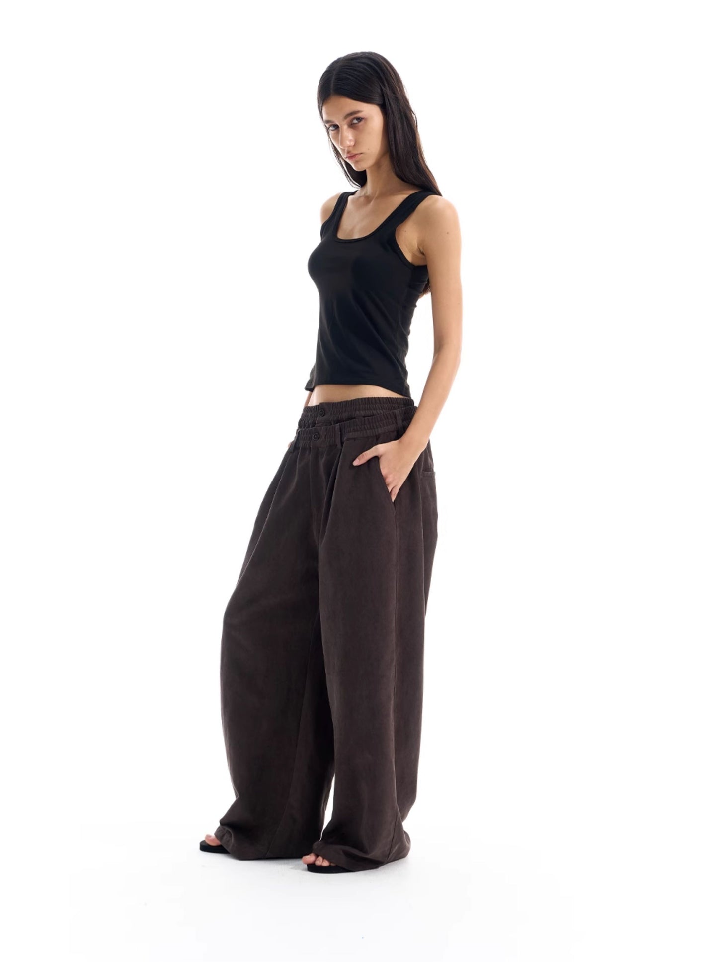 Double-Waist Casual Pants