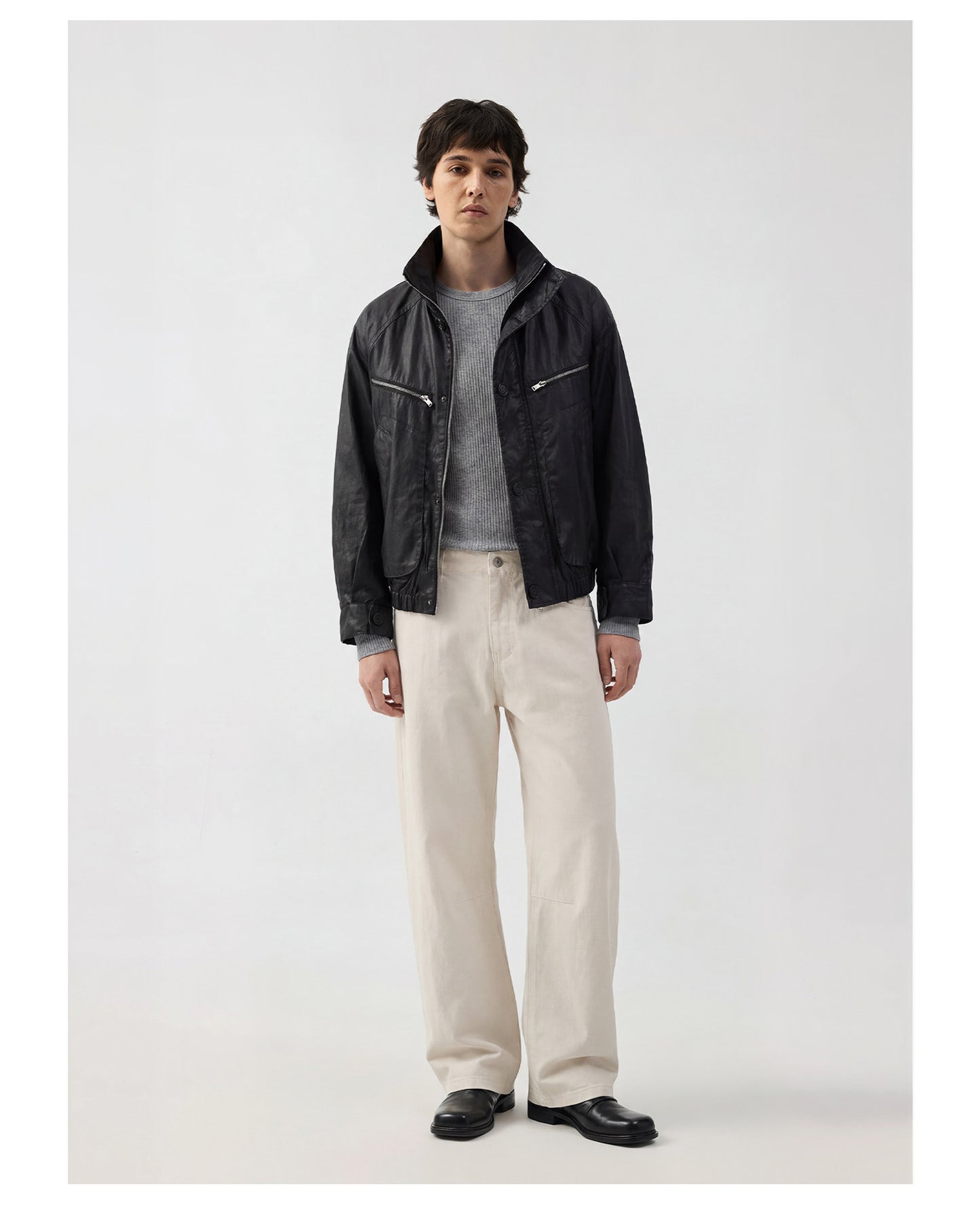Waxed nylon jacket