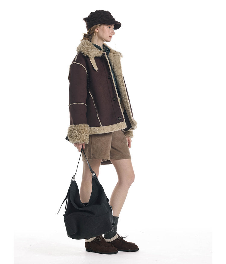 Lambswool Suede Jacket