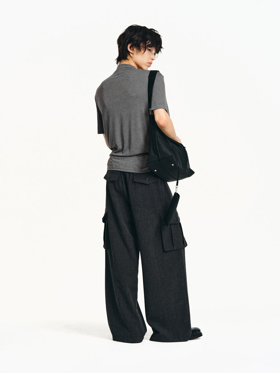 Elastic Pockets Casual Pants
