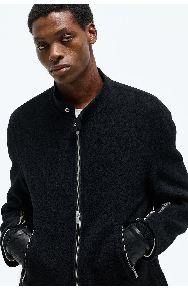 Double-Face Tweed Harrington Jacket