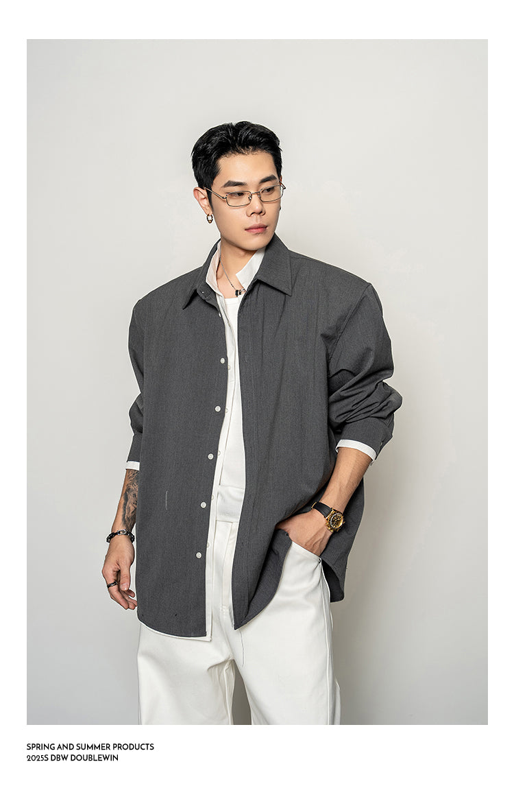 Fake Two-Piece Wide Shirt