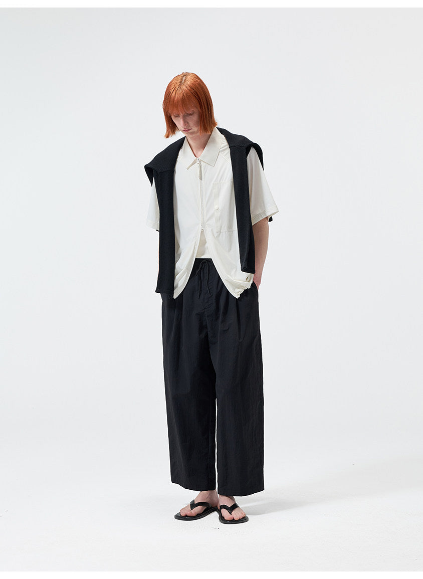 Nylon-Laminated Multi-Pocket Shirt