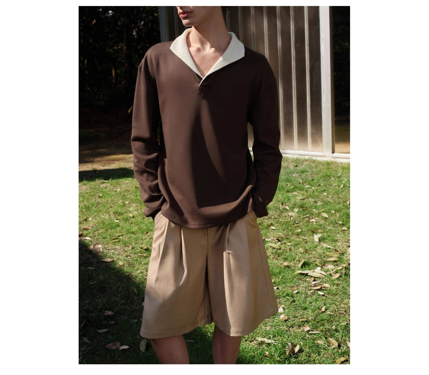 Seagull Collar Polo Shirt