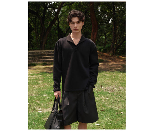 Seagull Collar Polo Shirt