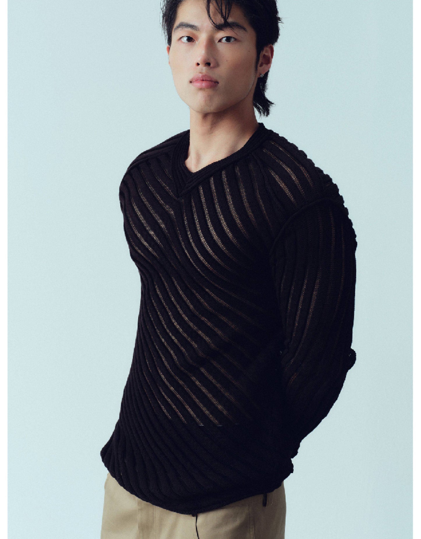 Sheer Tight-Fit Sweater