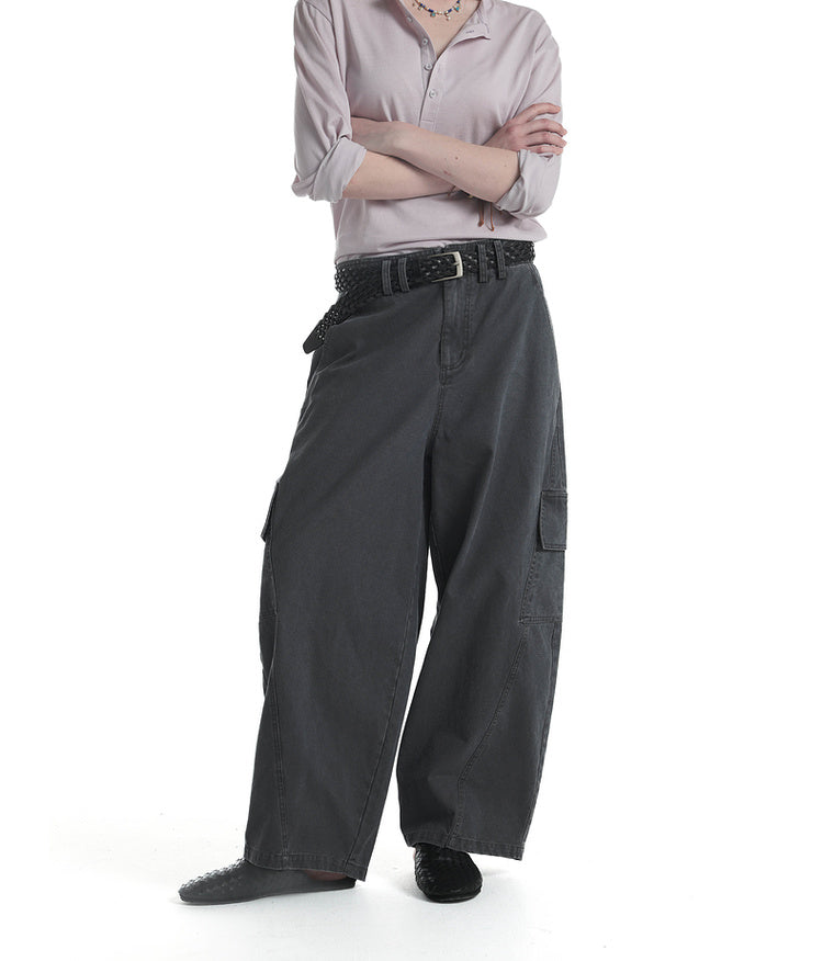 Wide-leg casual pants