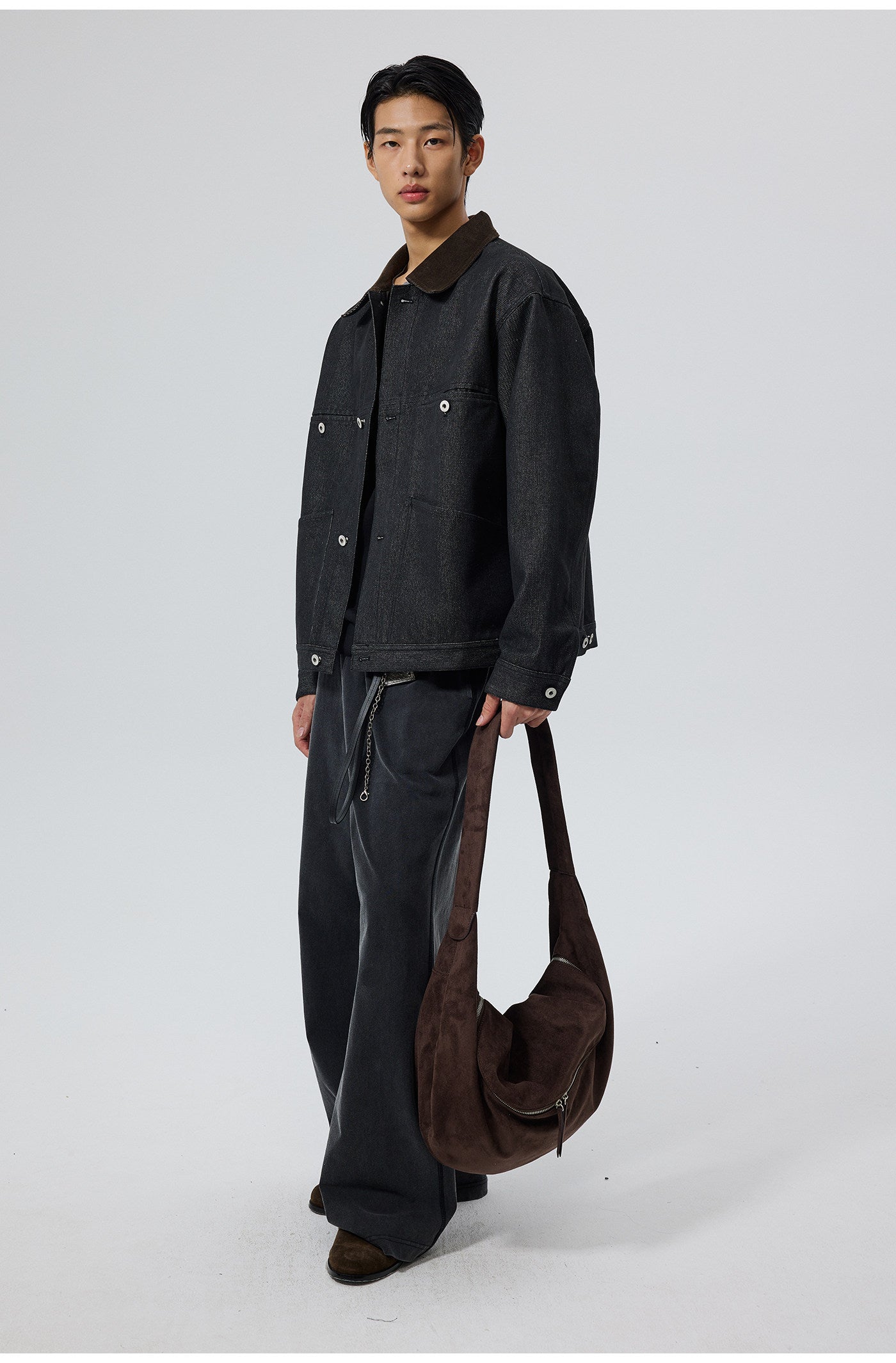 Corduroy Collar Denim Jacket