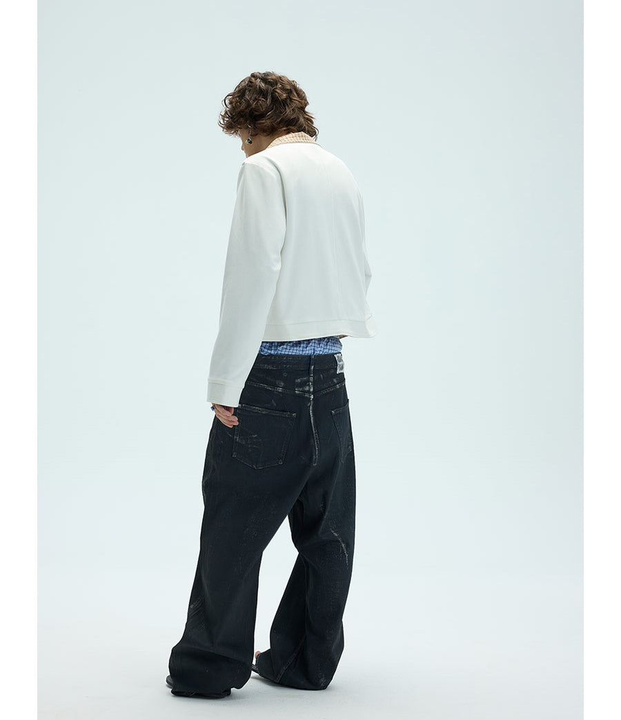 Reversible embroidered jacket