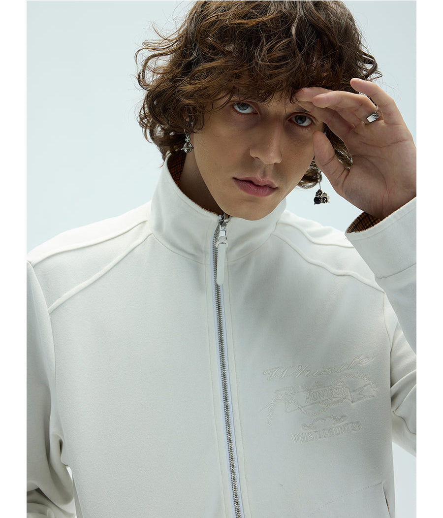 Reversible embroidered jacket