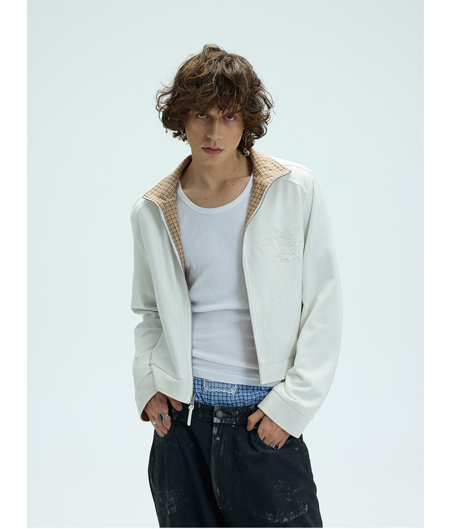 Reversible embroidered jacket