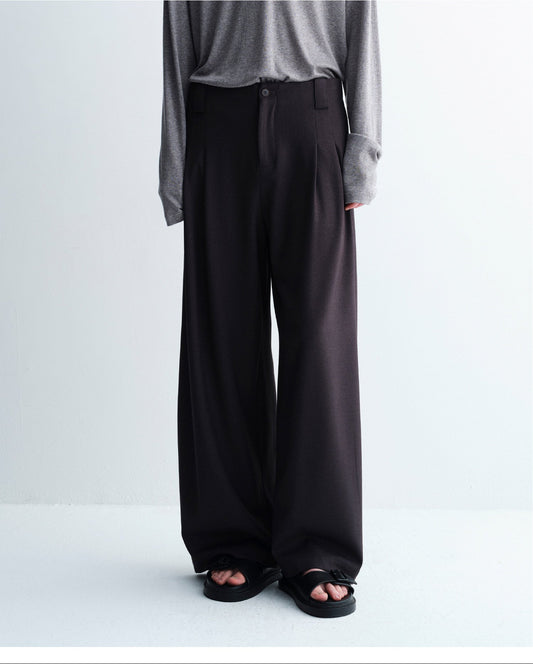 Wool Blend Loose Casual Pants