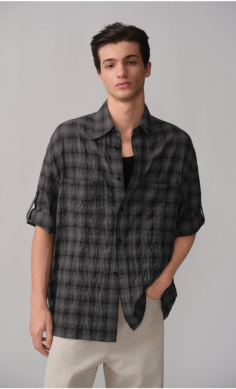 Checkered Shirt with Double Patch Pockets