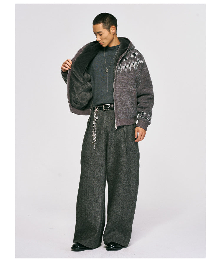 Wool-Blend Wide-Leg Pants