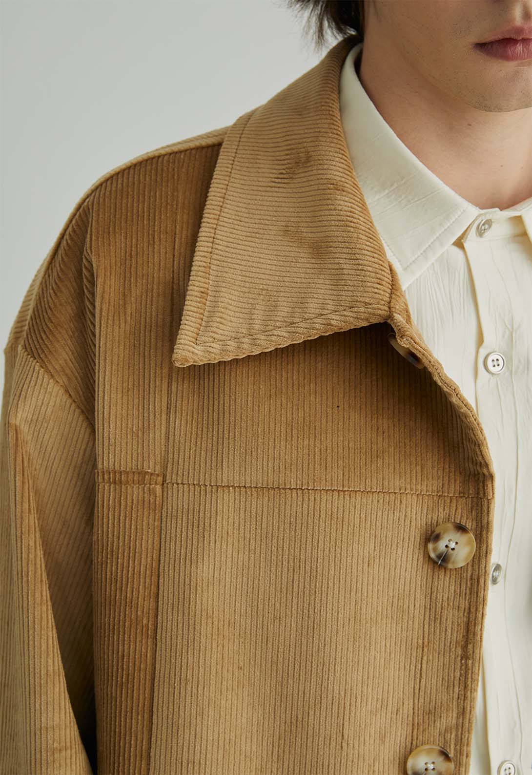 Asymmetrical Raw-Edge Patchwork Jacket
