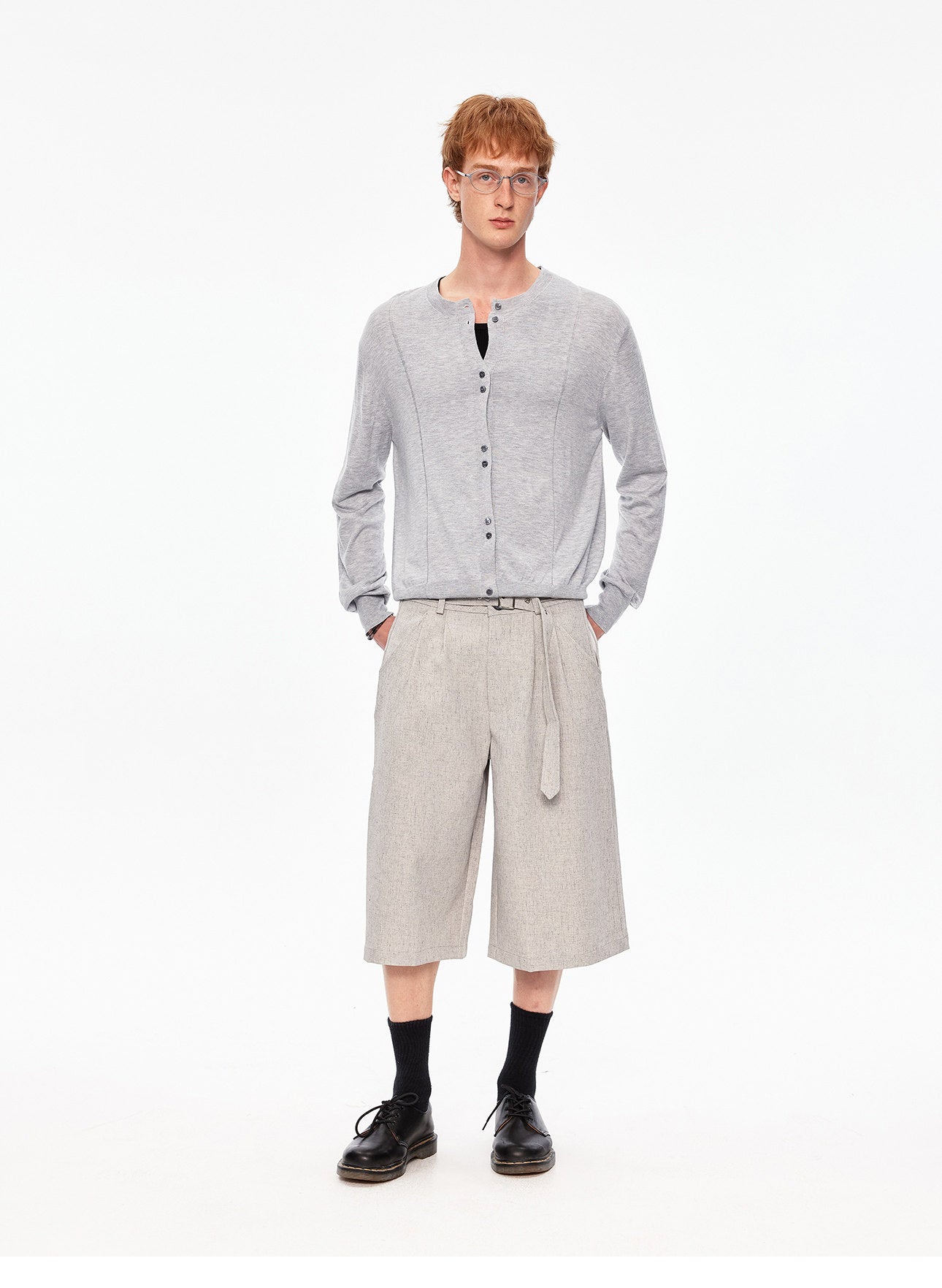 Mulberry Silk-Blend Knit Cardigan