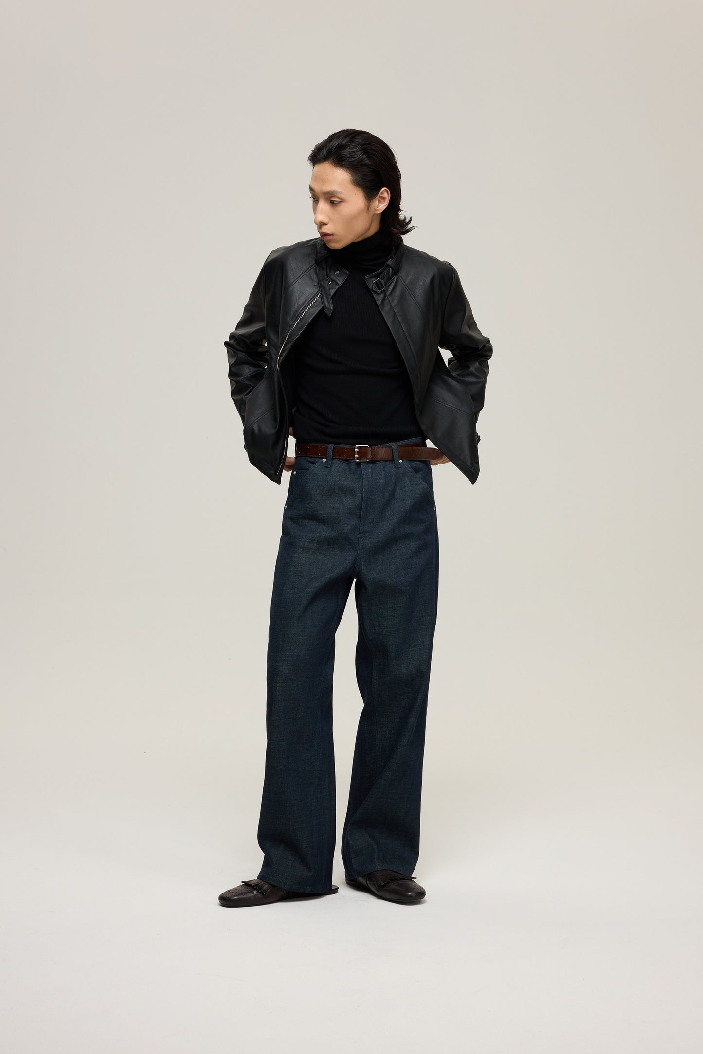 Moire Raw Denim Jeans