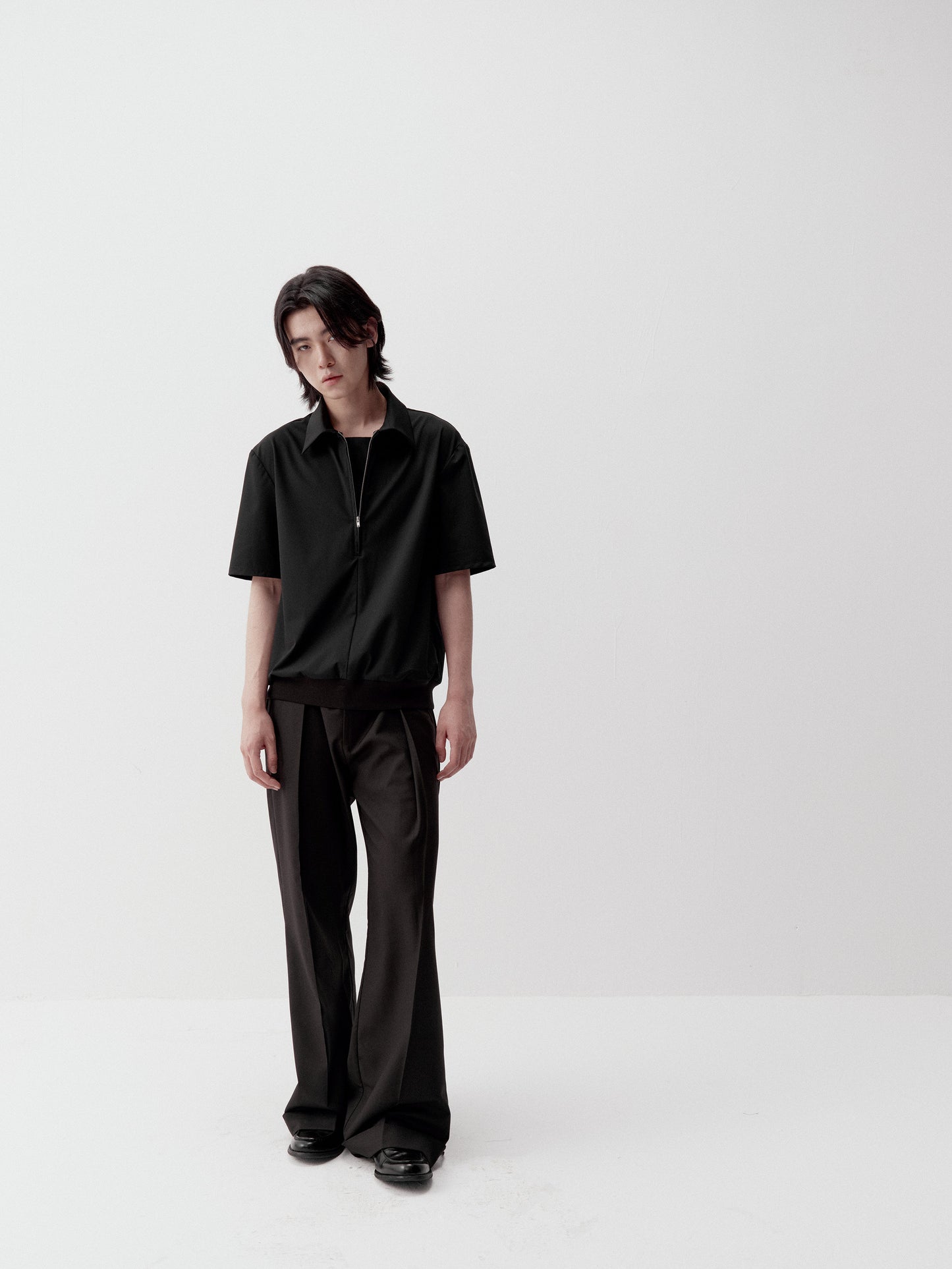 3D-Pleated Casual Pants