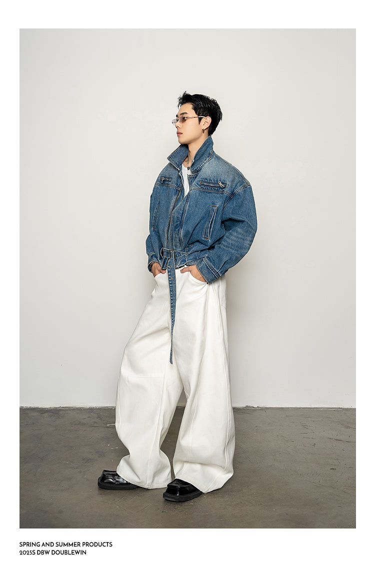 High-Waisted Casual Pants