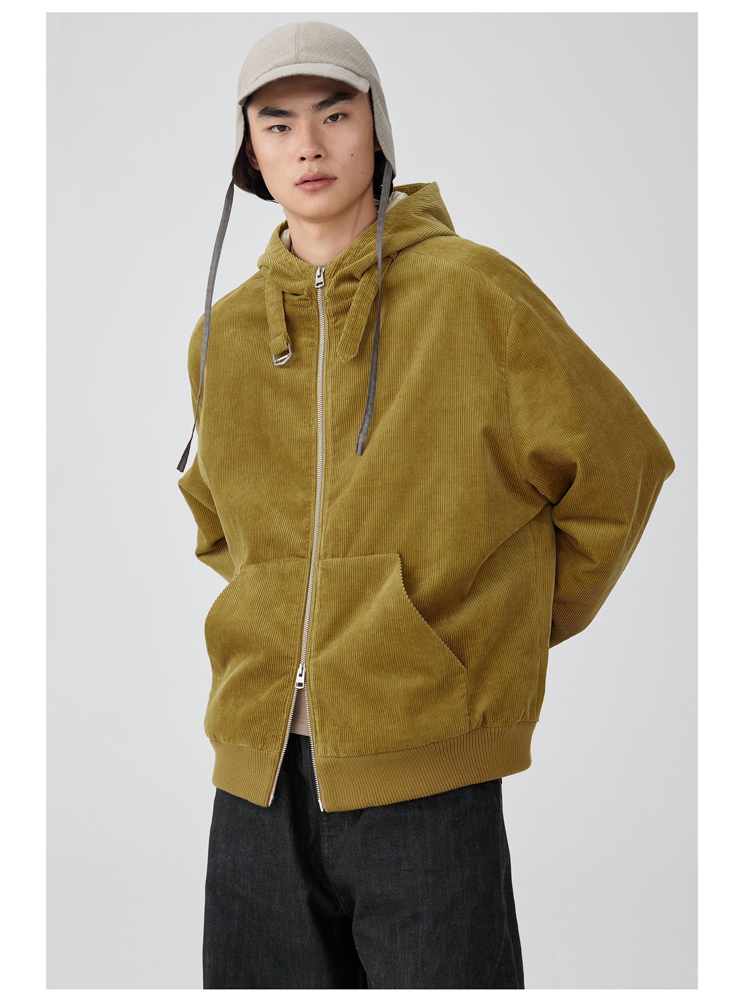 Corduroy Hooded Jacket