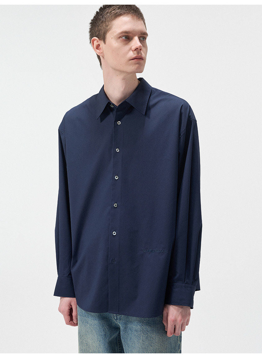 UV-Protective Embroidered Silhouette Casual Shirt