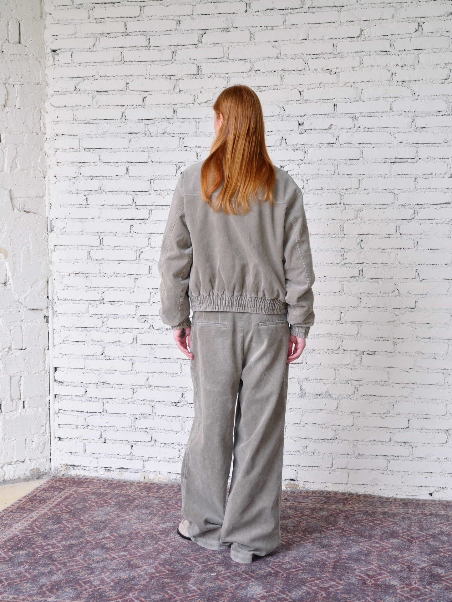 Double-Pleated Corduroy Pants