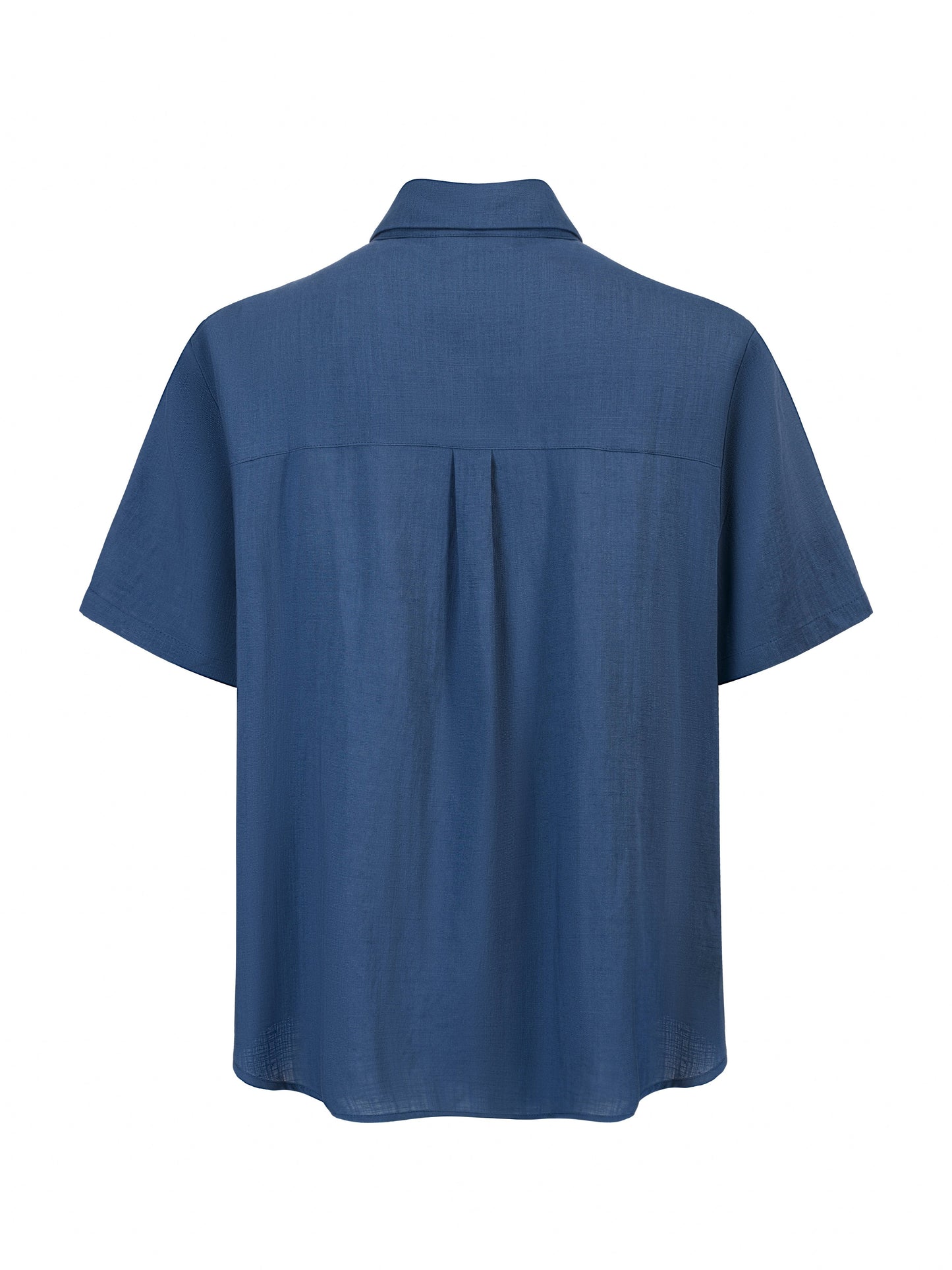 Pleated shirt made of Tencel linen　