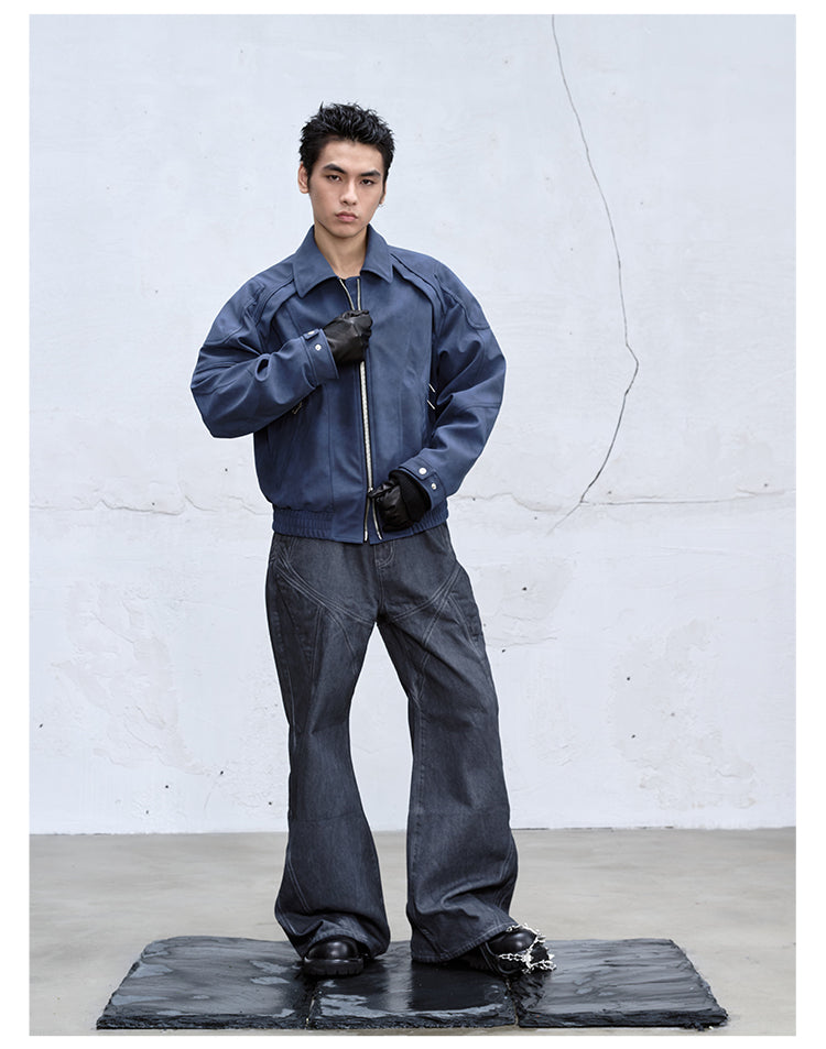 High-end design straight jeans