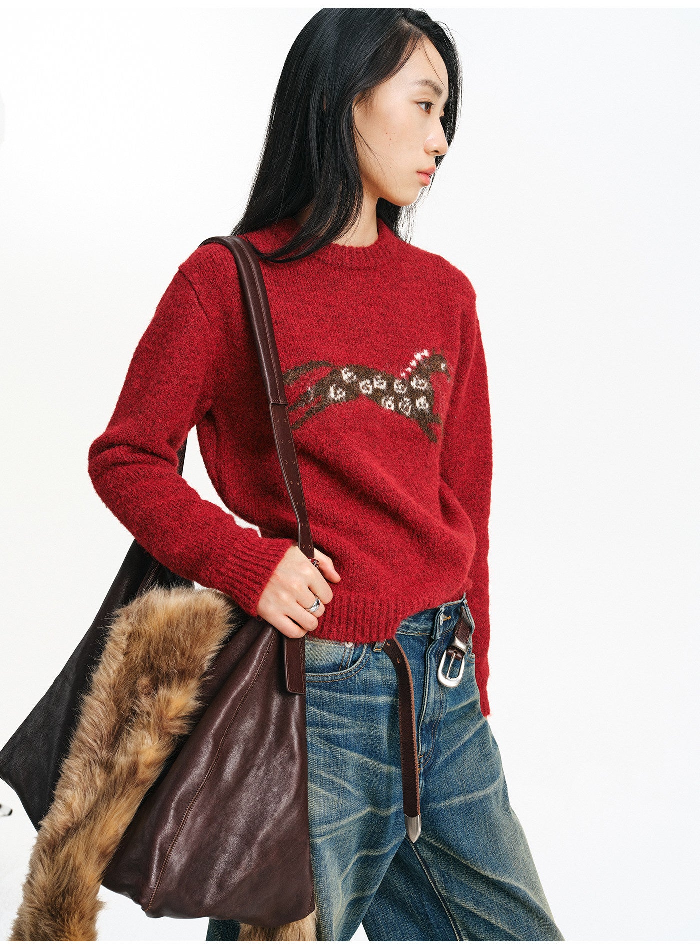Jacquard Pullover Sweater