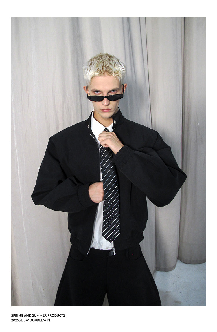 Wide Stand Collar Jacket