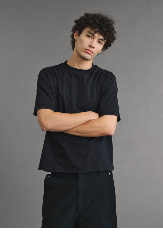Basic Round-Neck Loose-Fit T-Shirt