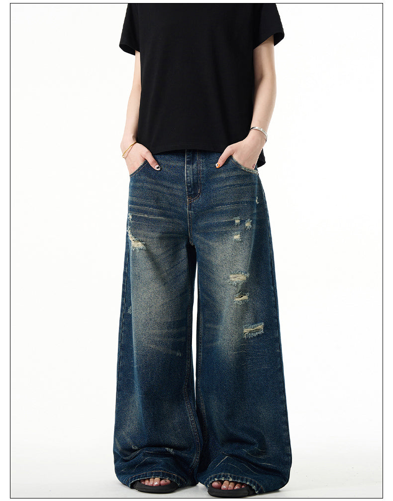 American Retro Baggy Wide Leg Jeans