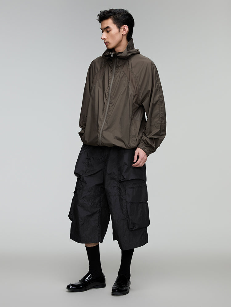 Cropped pants with adjustable waist