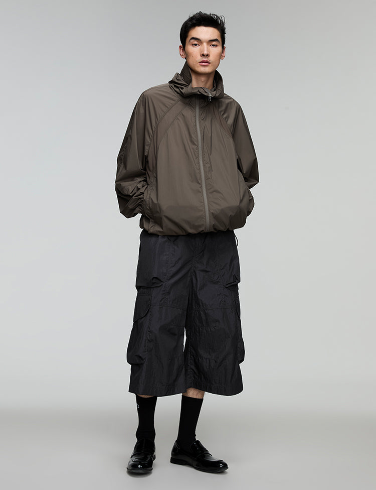 Cropped pants with adjustable waist