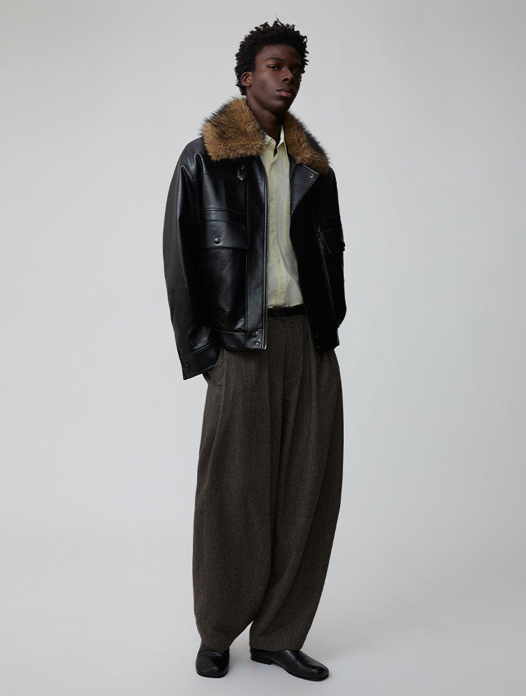 Loose-Fit Tapered Casual Pants