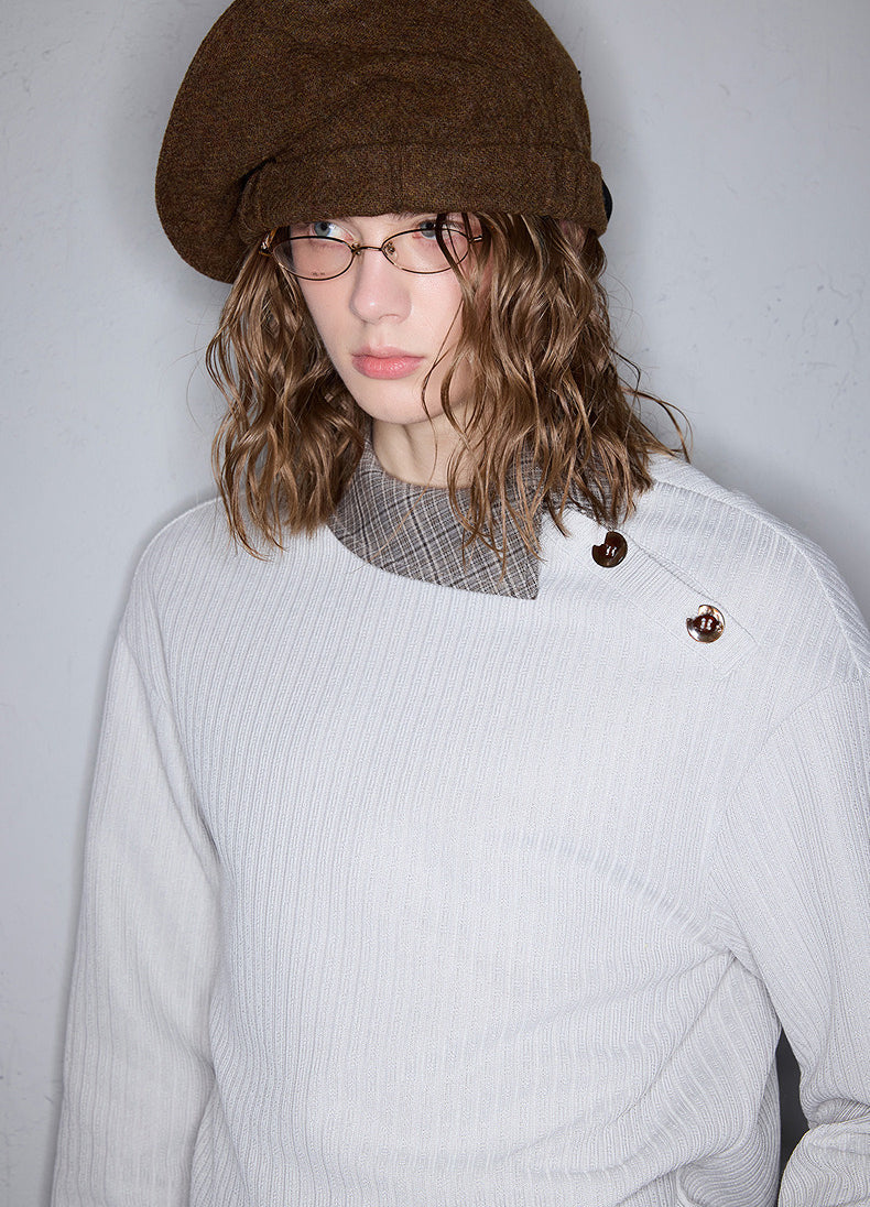 Irregular Polo Collar Shirt