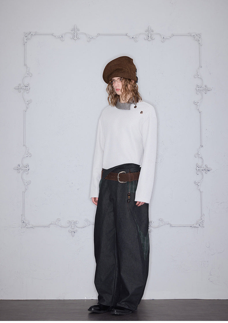 Irregular Polo Collar Shirt